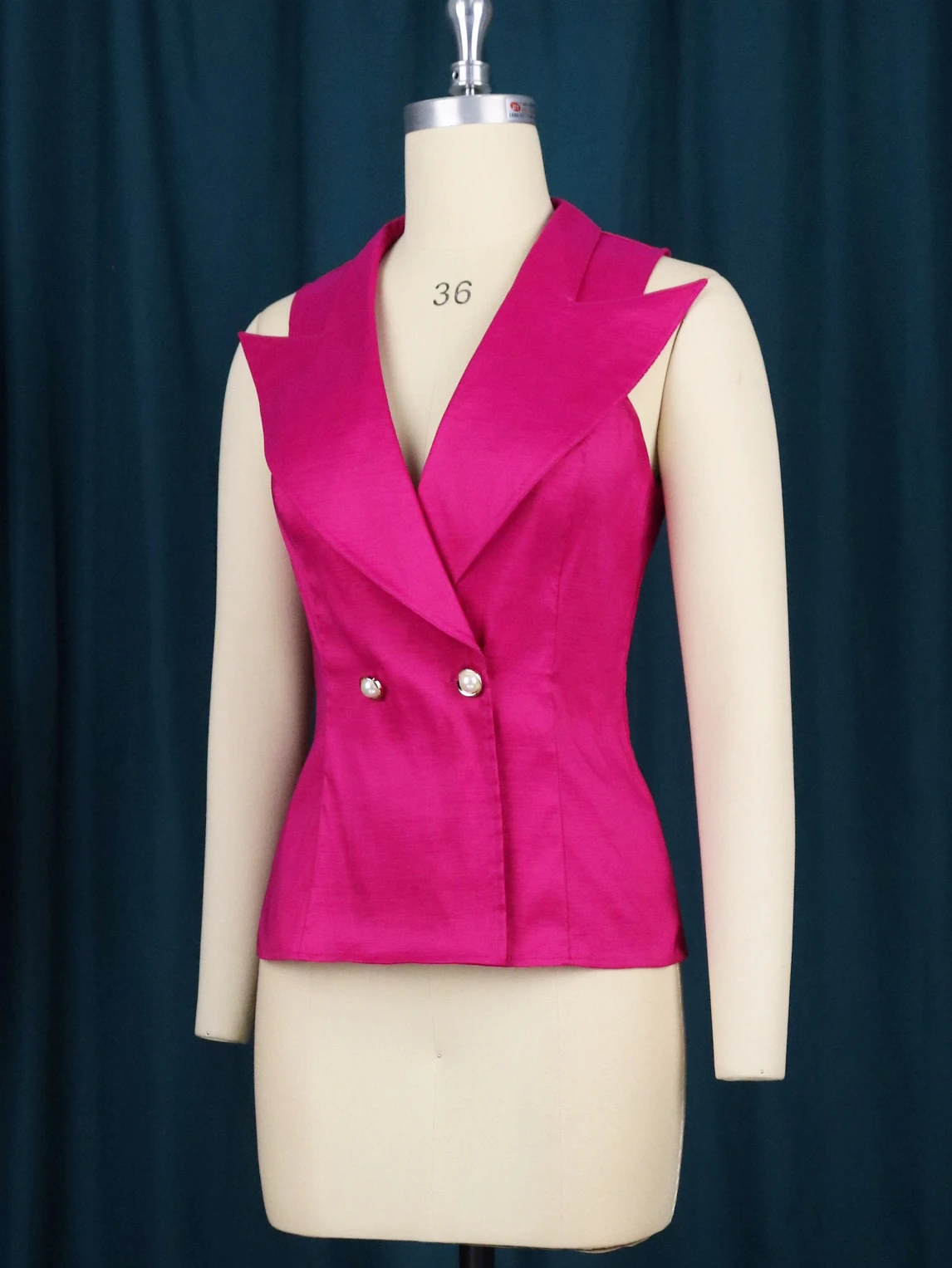 Розово-красные топы, сексуальный V-образный вырез, отложной воротник, приталенная женская блузка на пуговицах для дам, Вечерние блузки для вечеринок, блузки для мероприятий 4XL Изображение 1