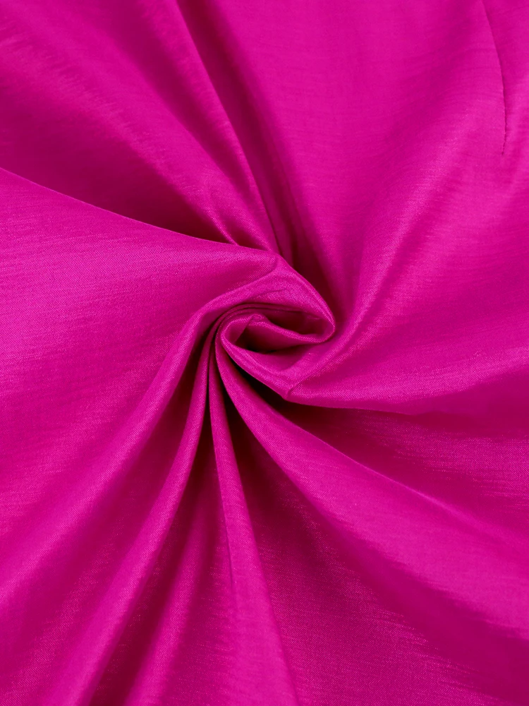 Розово-красные топы, сексуальный V-образный вырез, отложной воротник, приталенная женская блузка на пуговицах для дам, Вечерние блузки для вечеринок, блузки для мероприятий 4XL Изображение 5