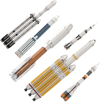 MOC Delta IV Heavy Saturn V Scale Rocket Строительные Блоки, Набор для исследования Марса, Модель Аэрокосмического Спутника, Детская Игрушка 2