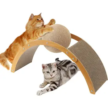 Игрушка для домашних животных, игрушка-скребок для кошек, когтеточка в форме арочного моста для котенка, портативная когтеточка для игры с когтями