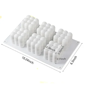 3D форма для пузырьковой свечи с 6 полостями, очень симпатичная силиконовая форма, используемая для изготовления свечей, форма для изготовления мыла 2
