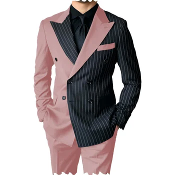 Распродажа Черные костюмы из 2 предметов, блейзер Slim Fit, лучшие мужские костюмы для жениха, свадебные костюмы, повседневная одежда жениха, смокинги, куртка, брюки, Trajes De Hombre ~ Костюмы и блейзеры | Car-doctor36.ru 11