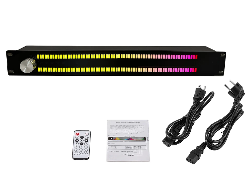 Индикатор уровня музыки 128 полноцветных светодиодов дисплей музыкального спектра индикатор музыкальной атмосферы световой индикатор музыки голосовое управление Изображение 5