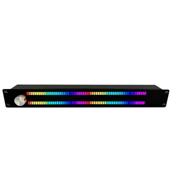 Индикатор уровня музыки 128 полноцветных светодиодов дисплей музыкального спектра индикатор музыкальной атмосферы световой индикатор музыки голосовое управление 2