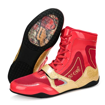 Мужские и женские профессиональные боксерские ботинки для борьбы, Сетчатые дышащие кроссовки для носки, Тренировочные боксерские туфли для больших мальчиков 1