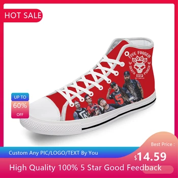 Кроссовки с высоким берцем Five Finger Death Punch, мужская Женская повседневная обувь для подростков, белая парусиновая обувь для косплея, Дышащая Легкая обувь 2