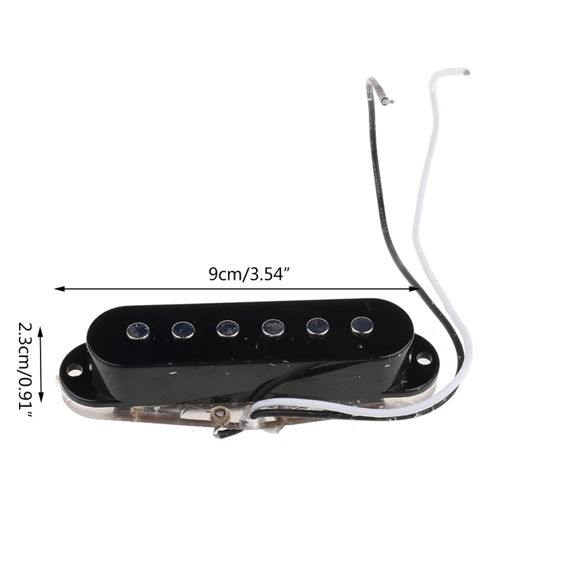 6-Струнные звукосниматели для электрогитары, бас-гитара с одной катушкой, черный цвет Изображение 5