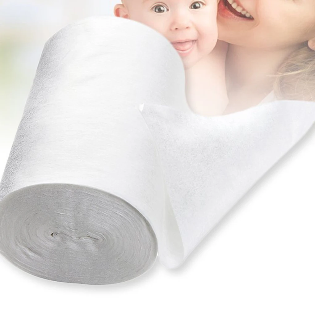 100шт рулон одноразовых прокладок для подгузников из бамбукового волокна для младенцев, экологически чистая вставка для подгузников из мягкой ткани Изображение 3
