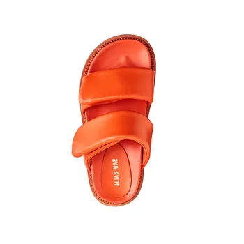ALIAS MAE PARLO 2023 Новые женские летние высококачественные пляжные тапочки с открытым носком на плоской подошве, повседневные пляжные тапочки ручной работы 2
