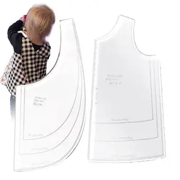 Линейки и шаблоны для квилтинга Шаблон для квилтинга для детской одежды Многоразовый Реверсивный шаблон для шитья жилета Простые шаблоны для шитья 1