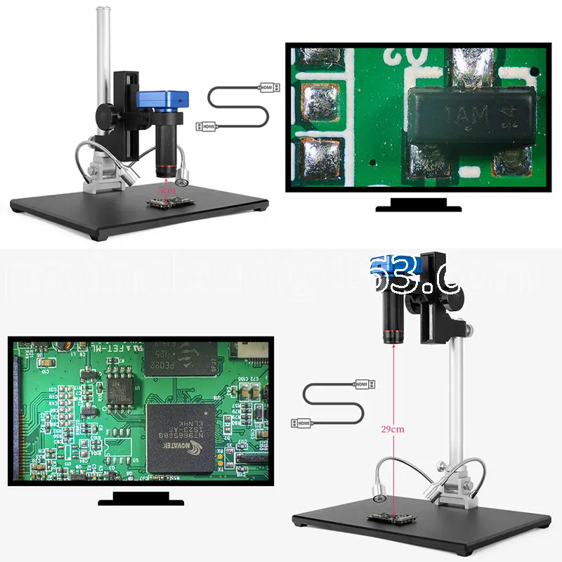 Цифровой микроскоп 4K HDMI FHD HDMI/USB 150X Мобильная камера Сварка печатных плат SMD CPU Инструмент для ремонта часов с увеличительным стеклом Изображение 4