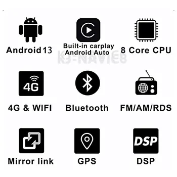 Android 13 для Ford Fusion Mondeo Mustang 2009 - 2012 Автомагнитола QLED Навигация GPS Мультимедиа Аудио Видео Головное устройство 360 Камера 2