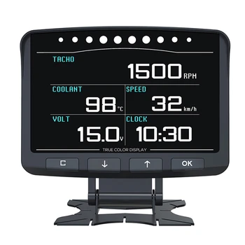 X50 Pro Автомобильный OBD2 HUD Измерительный прибор Многофункциональная Цифровая приборная панель Компьютер Автоматический дисплей Температура охлаждающей жидкости Масла Турбо 1