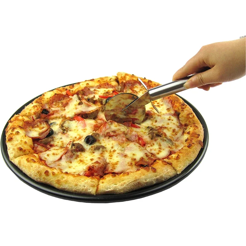 Инструменты для пиццы Резак для пиццы для пирога из нержавеющей стали Круглый нож для пиццы для теста Кругорезка Формы для выпечки Инструменты для выпечки Изображение 1