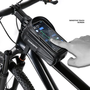 Велосипедная сумка Передняя трубка Рамка с сенсорным экраном Водонепроницаемый чехол для телефона аксессуары для велоспорта на горных велосипедах 2