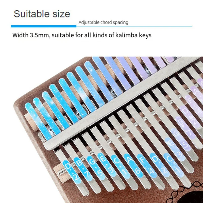 5шт Наклейка Kalimba 21 Keys Наклейки для пианино с большим пальцем Аксессуары для клавишных инструментов для начинающих Изображение 3