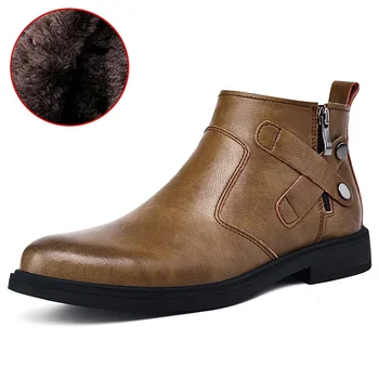 Распродажа 2023, весенне-осенние новые мужские ботинки Naked, большие размеры, мужская повседневная кожаная обувь, мужской модный тренд, черные деловые ботинки челси ~ Туфли | Car-doctor36.ru 11