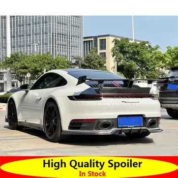 911 T Style Big Tail Из Настоящего Углеродного Волокна FRP Заднее Крыло Багажника Задний Спойлер Для Porsche 911 992 Carrera Модификация Автомобиля 2019-2020