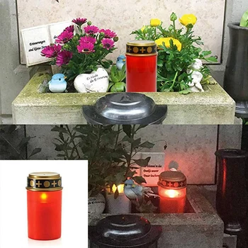 4X Могильная свеча Для кладбищенской могилы Солнечные фонари Со светодиодной подсветкой Для могилы Различные ветровые 2