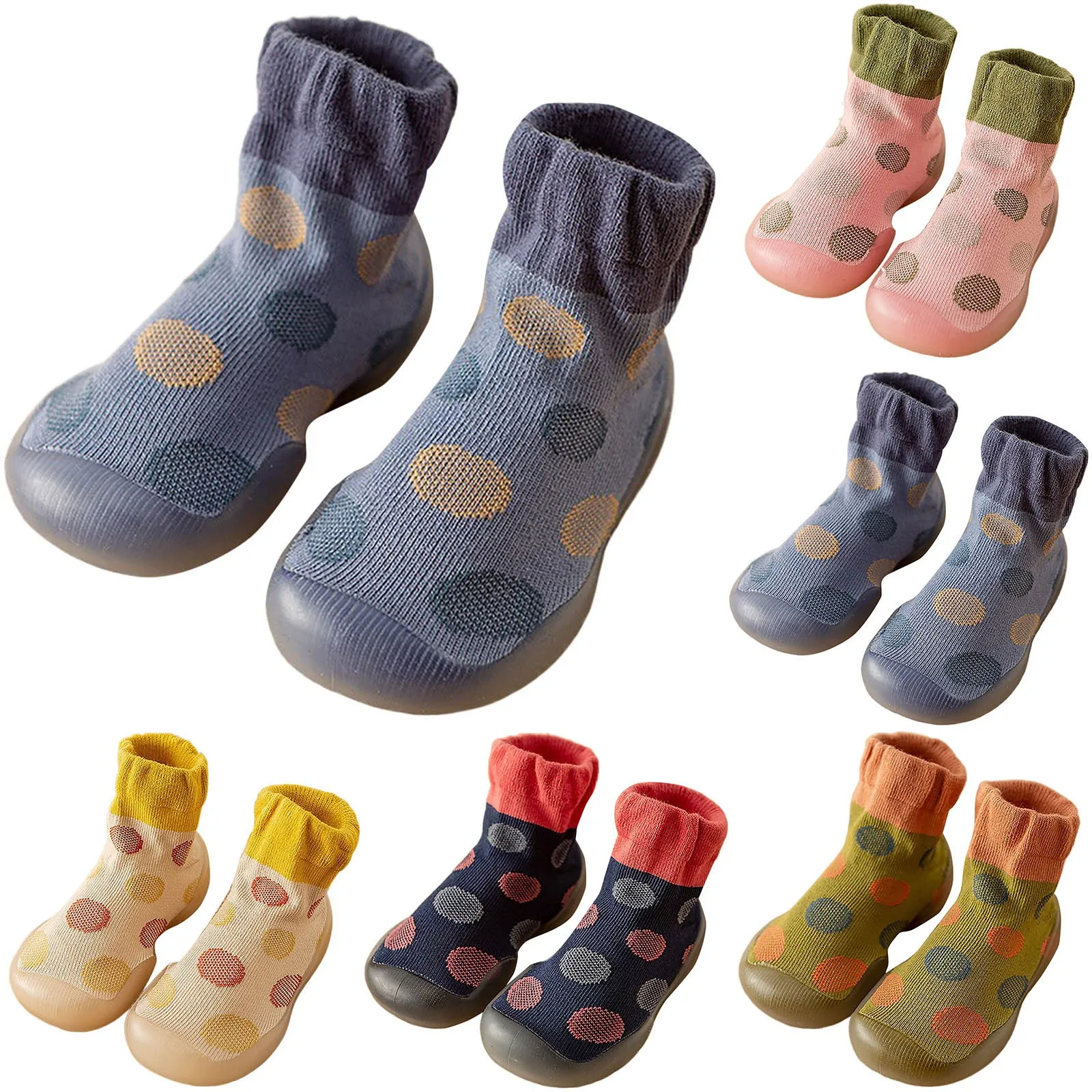 Модная универсальная обувь для новорожденных, обувь для первых ходунков, Дышащие Теплые Носки для мальчиков и девочек, Кроссовки, повседневная нескользящая детская обувь Изображение 5