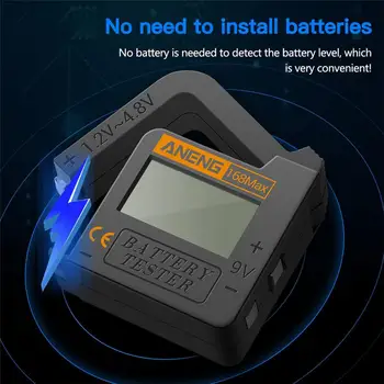 Универсальный тестер заряда батареи Многоцелевой тестер заряда батареи Не требует батареи для работы Тестеры аккумуляторов для AA AAA C D 1,5 В 2