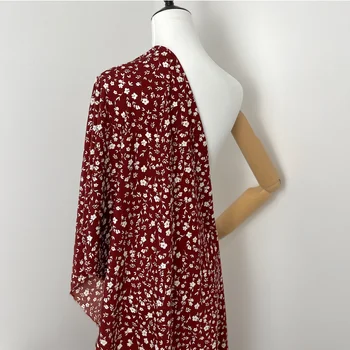 Непрозрачная шифоновая ткань с принтом по метру для костюмных платьев, ткань для шитья рубашек 