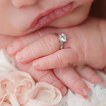 Y1UB реквизит для фотосъемки новорожденных Кольца Ангела с элегантными стразами Прекрасные блестящие кольца, которые легко носить