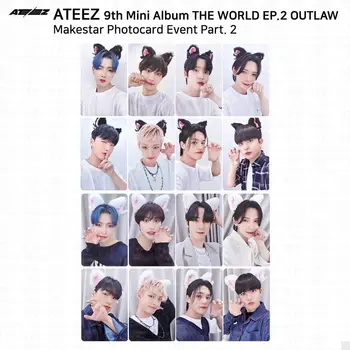 8 шт./компл. фотокарточек Kpop ATEEZ THE WORLD EP.2 OUTLAW Makestar 1