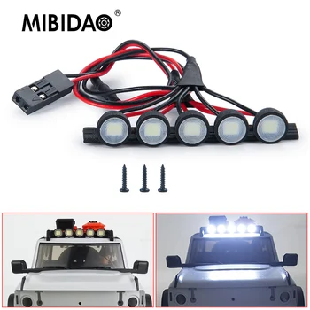 MIBIDAO White Bright Roof Led Light Lamp Bar Kit для Axial SCX24 AXI00006 Bronco 1/24 RC Гусеничный Автомобиль Запчасти для Обновления Модели 1