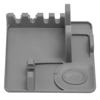 Силиконовая подставка для ложек, Силиконовая кухонная подставка для гриля, нескользящая Портативная кухонная техника, Держатель посуды для крышек кастрюль, ложек 1