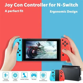 Беспроводной левый и правый контроллер с двойной вибрацией Bluetooth-джойстика для Nintendo Switch Контроллер с функцией Turbo Wake Up 1