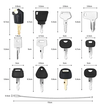 Набор ключей для вилочного погрузчика 12Keys для 14603 ключей для Cat Clark для JBC /14607 для Yanmar Takeuchi для Kubota 459A 2