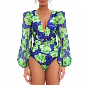 Распродажа 2023 новые женские бразильские пляжные купальные костюмы большого размера с высокой талией, купальник, комплект бикини с леопардовым принтом, сексуальные купальники с завязками на V-образным вырезом ~ Спортивная одежда и аксессуары | Car-doctor36.ru 11