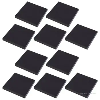 M17F 10 упаковок простых квадратных стикеров, черный самоклеящийся набор заметок, блокноты для записей, маркер для страниц, блокнот для офиса, школы 1
