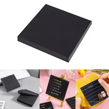 M17F 10 упаковок простых квадратных стикеров, черный самоклеящийся набор заметок, блокноты для записей, маркер для страниц, блокнот для офиса, школы 2