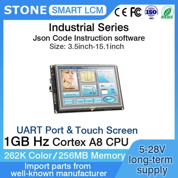 3,5-10,4-дюймовый интеллектуальный модуль последовательного TFT-дисплея HMI с бесплатным программным обеспечением, порт UART, Сенсорный экран для любого MCU для Raspberry 1