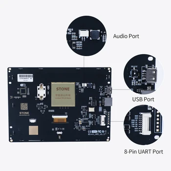 3,5-10,4-дюймовый интеллектуальный модуль последовательного TFT-дисплея HMI с бесплатным программным обеспечением, порт UART, Сенсорный экран для любого MCU для Raspberry 2