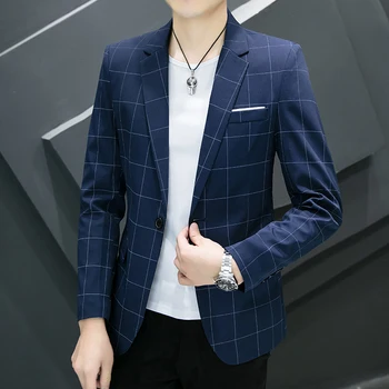 Модный высококачественный красивый мужской блейзер 2023 года, новый повседневный блейзер, молодежная корейская версия, тонкий трендовый мужской Блейзер 2