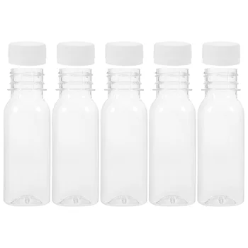Бутылка Для Воды 5 шт 100 мл Прозрачные Бутылки Для Пигментного Сока Многоразового Использования Пластиковые с Крышками 2