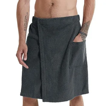 Стильное и универсальное многоцелевое полотенце с карманами для удобного мужского душа 1