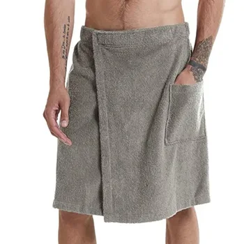 Стильное и универсальное многоцелевое полотенце с карманами для удобного мужского душа 2