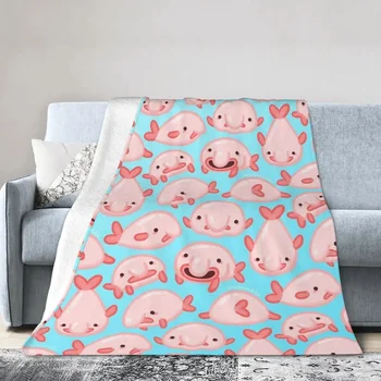 Одеяла с рисунком в виде рыбы-капли, Мягкое теплое Фланелевое Плюшевое одеяло для кровати, гостиной, Пикника, путешествия, домашнего дивана