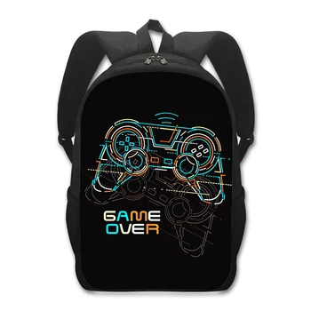 Забавный рюкзак с принтом геймера, рюкзак для любителей видеоигр, детские школьные сумки для подростков, рюкзак для ноутбука, сумка для книг 1