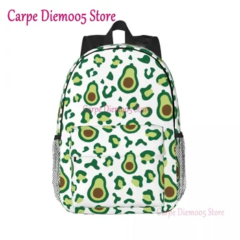 Зеленый рюкзак с рисунком авокадо и леопарда для мужчин и женщин, сумка для студентов колледжа, подходит для 15-дюймовых сумок для ноутбуков 1