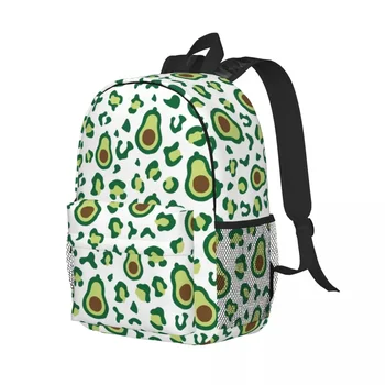 Зеленый рюкзак с рисунком авокадо и леопарда для мужчин и женщин, сумка для студентов колледжа, подходит для 15-дюймовых сумок для ноутбуков 2