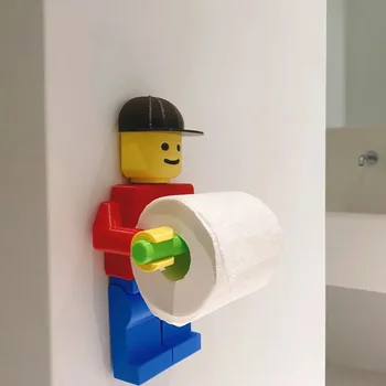 Новая техника Робот Строительный блок Держатель для салфеток Коробка 3D Печать Рулон туалетной бумаги Чехол для салфеток Рождественские Подарки для дома 2