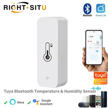 Интеллектуальный датчик температуры и влажности Tuya 2023 - мини Bluetooth-термометр-гигрометр с дистанционным управлением 1