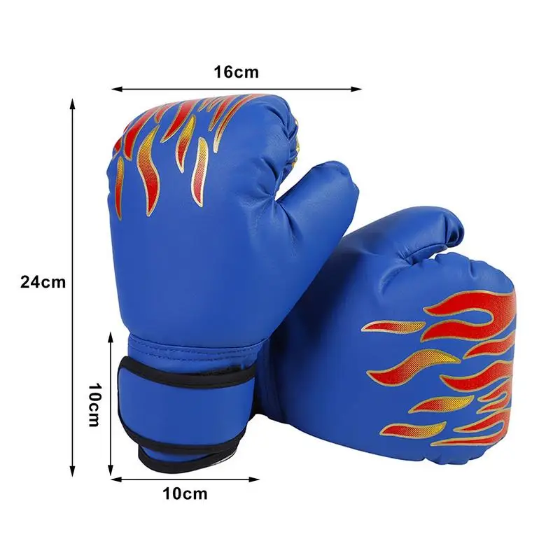 Детские боксерские перчатки, перчатки для начинающих, защитные и дышащие тренировочные перчатки для кикбоксинга, безопасные боксерские груши Изображение 5