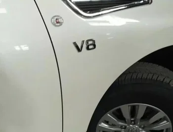 ABS Хромированная Задняя Наклейка На Значок V8 С Надписью V8 Для NIssan Patrol Y62 Armada Аксессуары Для Наклеек На Кузов 2013 2014 2015 2016 2017 1