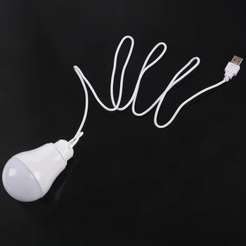 LBER 3X Светодиодная лампа постоянного тока 5 В 5 Вт, USB-лампа, портативная белая лампа для ноутбука на открытом воздухе (белая) 2
